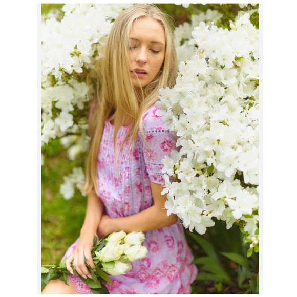 LoveShackFancy Mavis Dress Lilac Fusion - Picture 2 of 8